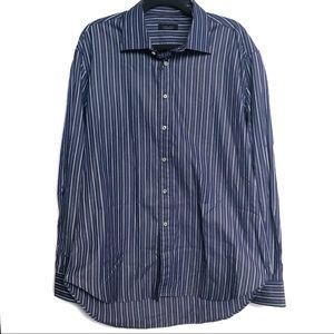 Zara Man Blue Strip Button Down Shirt